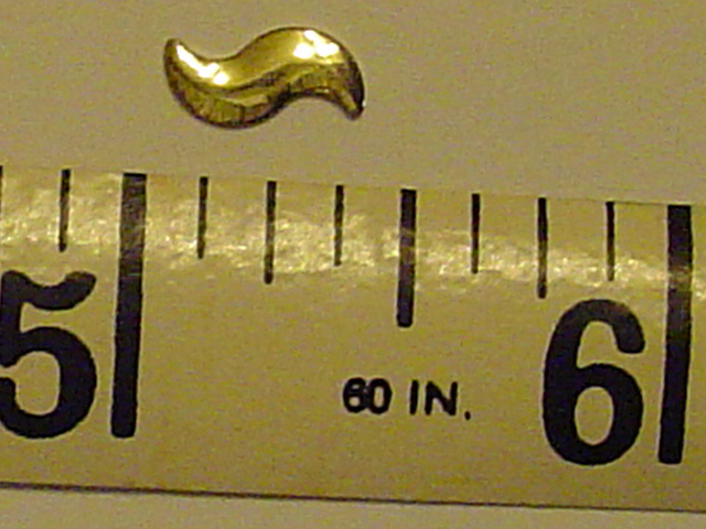 1 Gross 5X10mm GOLD SQUIGGLE NAILHEAD HOTFIX